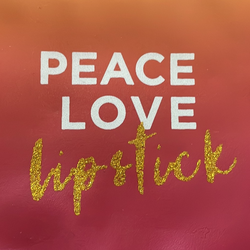 Ipsy Cosmetic Case * 7" x 5" * Peace Love Lipstick - Picture 3 of 6